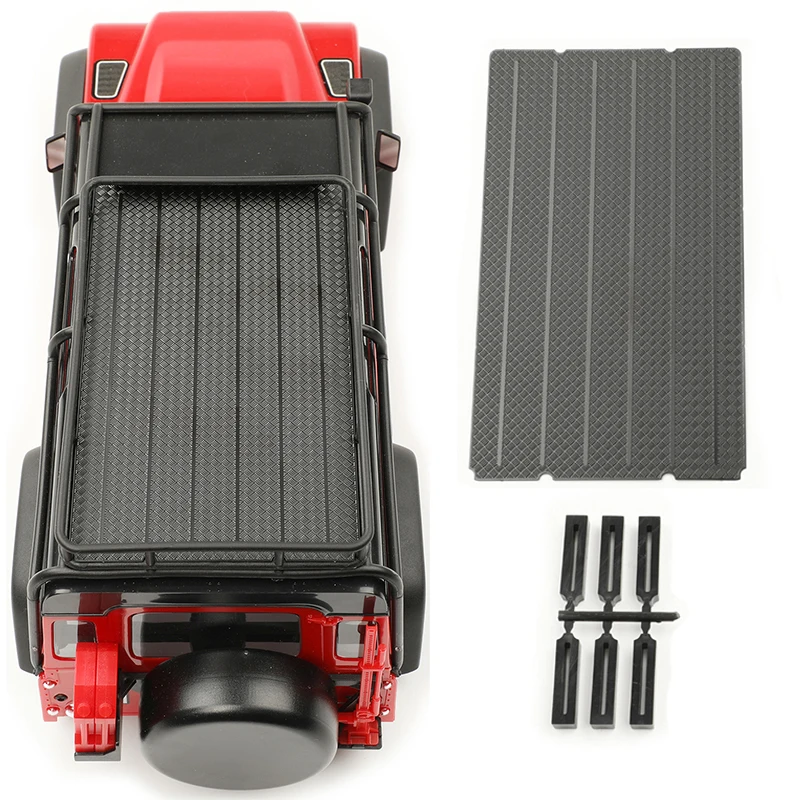 Имитация металлического черного серебряного чемодана стальной лист для 1/18 RC Crawler