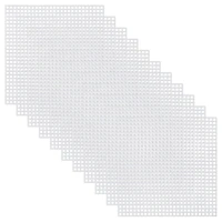 30pcs 8x8cm square mesh cross stitch sewing plastic canvas sheets for diy embroidery acrylic yarn crafting knit crochet
