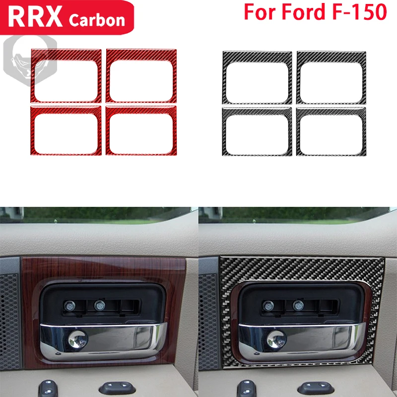 

RRX For Ford F150 F-150 2004-2008 Carbon Fiber Interior Inner Door Handle Frame Cover Trim Stickers Car Accessories