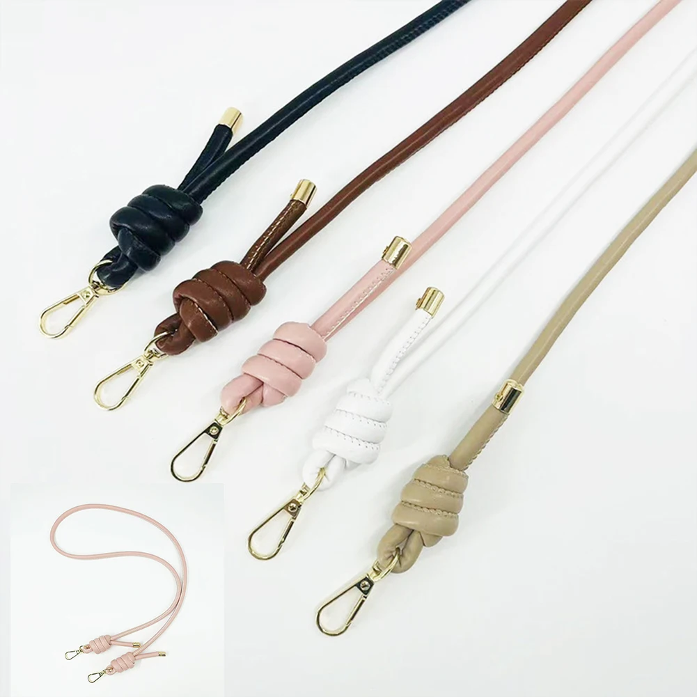 

120cm New Solid Long PU Leather Metal Chain Shoulder Bag Buckle Handle DIY Purse Strap Handbags Belts Strap Bags Accessory