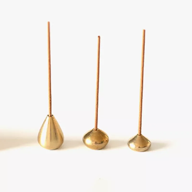 

1Pcs Nice Gift Portable Incense Holder for Home Office Teahouse Multi Purpose Water Drop Shape S/M/L Brass