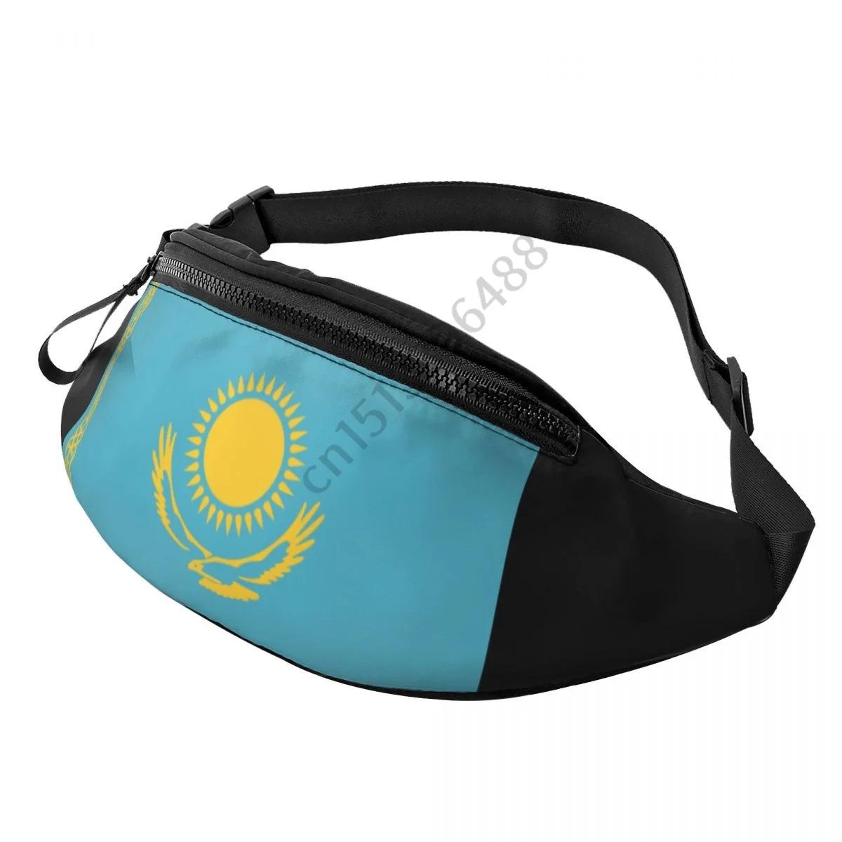

Kazakhstan Country Flag Women Men Fanny Pack Waist Bag Native Hip Lightweight Strap Waist Pack for Running Hiking