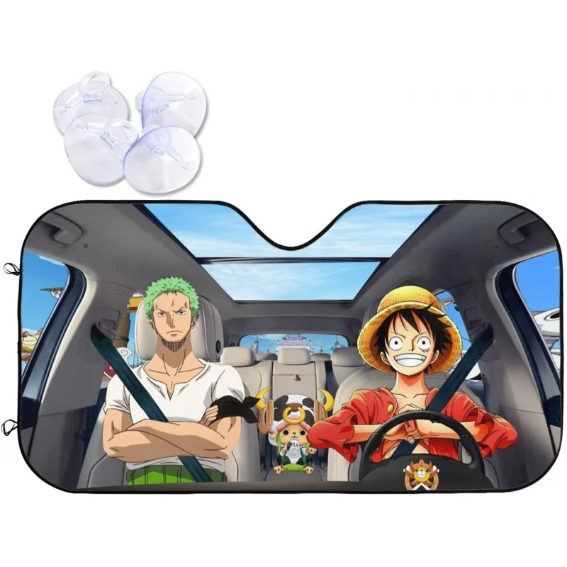 

Автомобильный солнцезащитный козырек Luffy, складной козырек от солнца в стиле аниме, подходит для большинства автомобилей