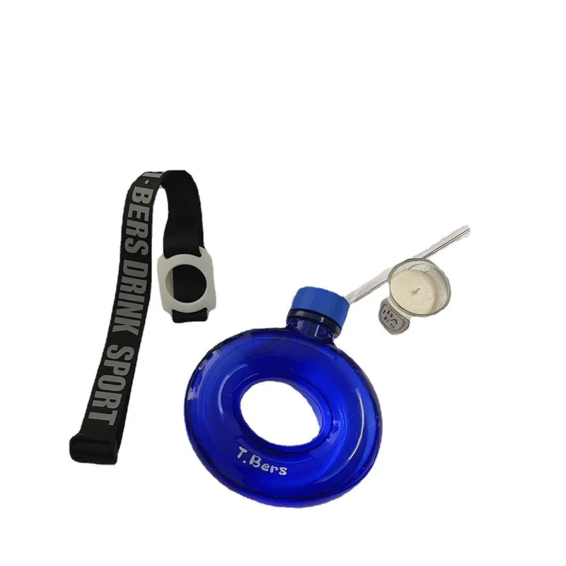 

Creative Doughnut Ring Strap Water Cup Student Couple Sports Water Bottle Portable Ring Water Bottles