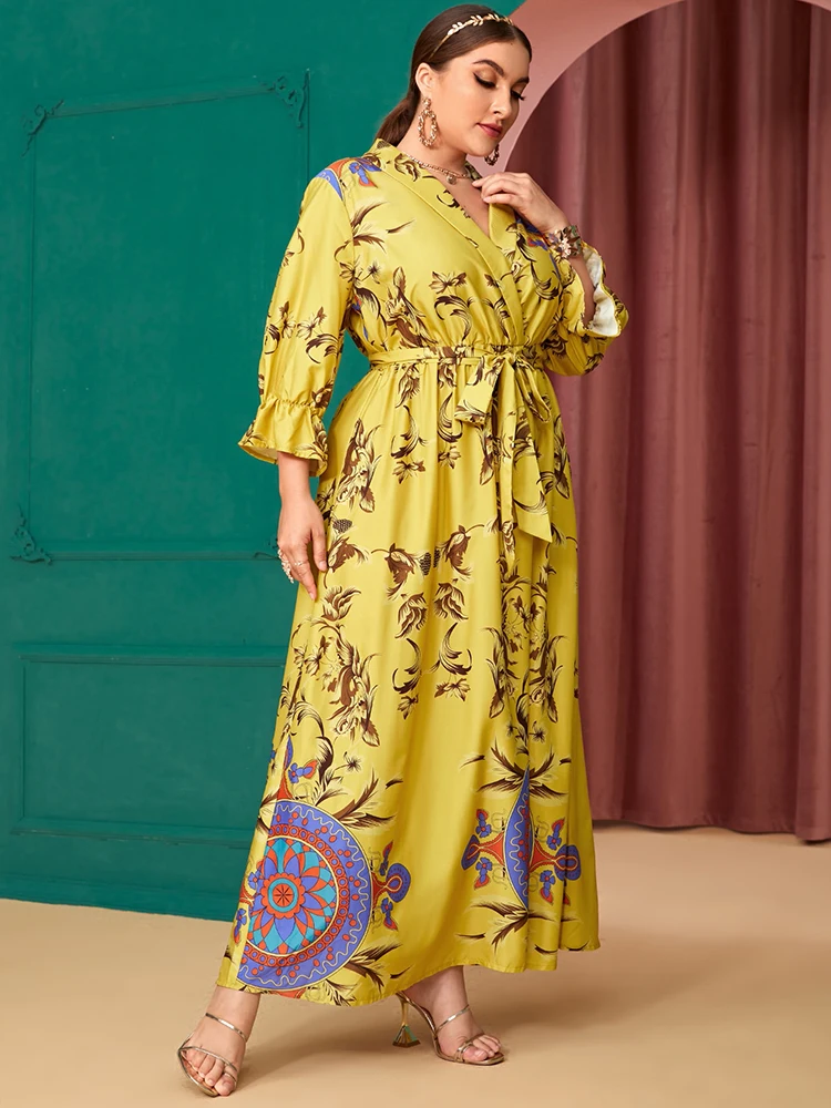 

TOLEEN Clearance Plus Size Women Maxi Long Dresses 2022 Summer Casual Chic Elegant Muslim Turkish Party Evening Wedding Clothing