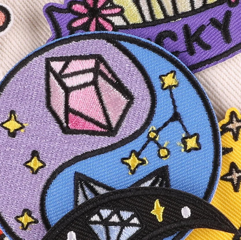 10 шт. нашивки с вышивкой Звезда Луна вышитая одежда шляпа сумка материал для
