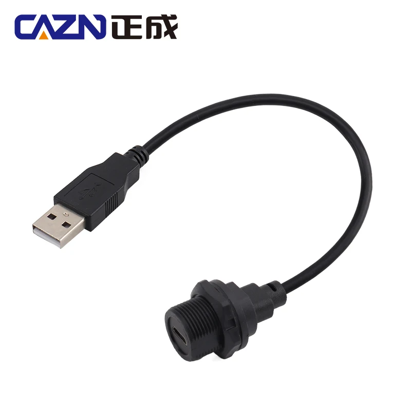 CAZN Micro USB Женская задняя розетка для крепления к 2.0 Мужской Верхний кабель с