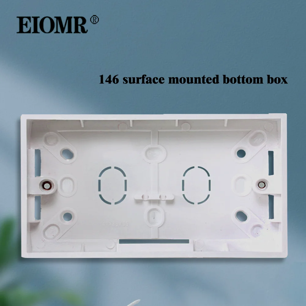 

EIOMR Wall-mounted Installation Box Wall Light Switch Socket 146mm*86mm*36mm Mount Junction Bottom Boxes White Cassette