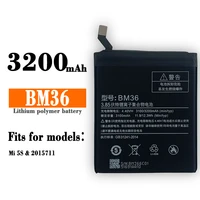 100 orginal xiao mi bm36 3200mah battery for xiaomi mi 5s mi5s m5s high quality phone replacement batteries
