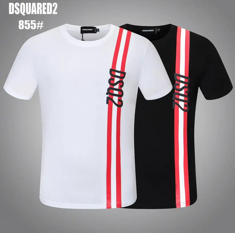 

Футболка Dsquared2 мужская с буквенным принтом, Классическая рубашка с круглым вырезом и коротким рукавом, уличная одежда в стиле Харадзюку, на ...