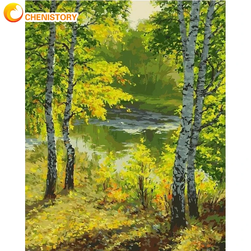 

CHENISTORY Painting By Numbers Kit For Adults Garden Scenery HandPainted Home Decor Gift On Canvas Drawing By Numbers Set