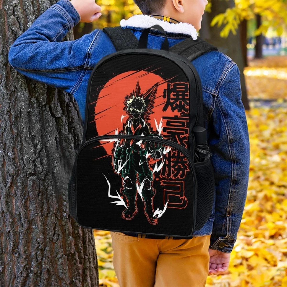 FORUDESIGNS My Hero Academia Schoolbags Lightweight Junior High School Backpacks Dual Zipper Practical Convenient Rucksack