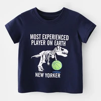 2022 summer children cartoon t shirt for boy animal printing dinosaur boys t shirt girls tops tees cartoon kids clothes