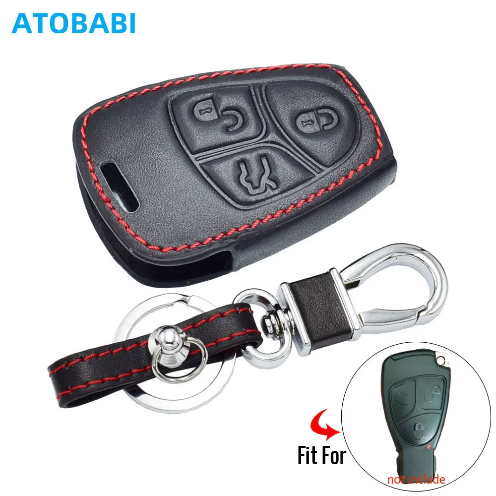 

Кожаный чехол для автомобильного ключа для Mercedes Benz C E G M R S Class 2000 2001 2002 2003 2004 2005, защитный чехол для смарт-пульта дистанционного управления