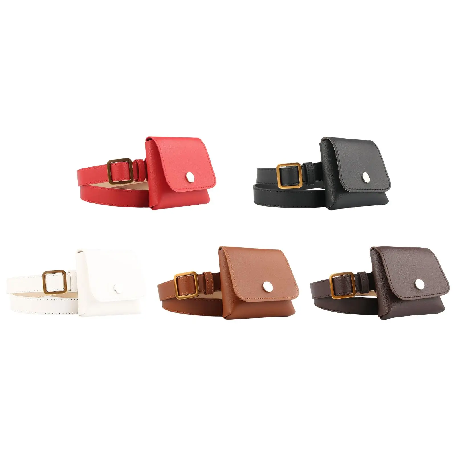 

Fashion Women Mini PU Leather Waist Packs Outdoor Travel Hiking Belt Bag