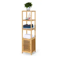 Wholesale Plant Stands Cube Storage Shelf Rack Bamboo Flower Display Holder & racksfor Kitchen Home