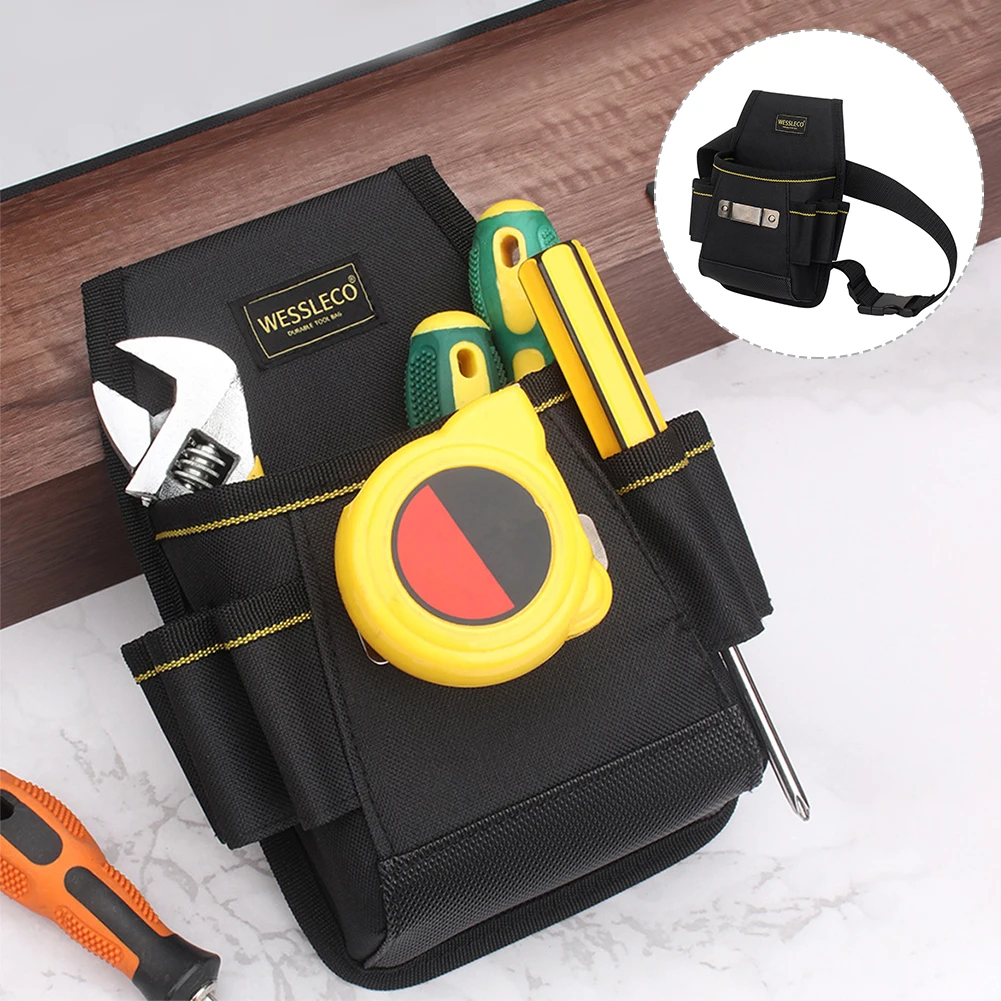 

Tool Belt Pouch Thickened Durable 6-Pocket Tool Waist Bag with Screwdriver Holder Work Pouch for Electrician Technician