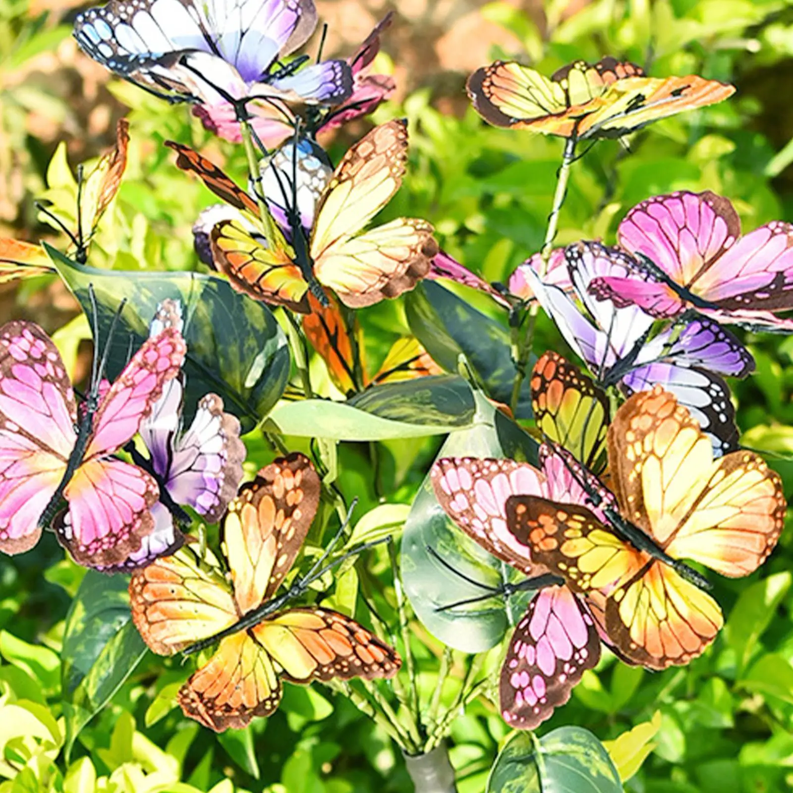 

Solar Powered LED Butterflies Garden Yard Planter Colorful Whimsical Butterfly Stakes Decoracion