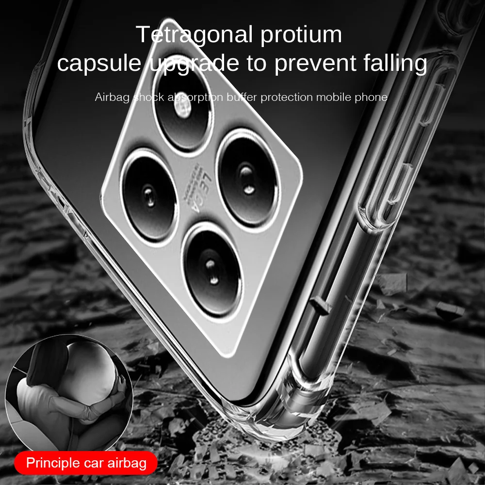 Ультратонкий прозрачный силиконовый чехол для Xiaomi 14 T Pro 5G оболочка подушки