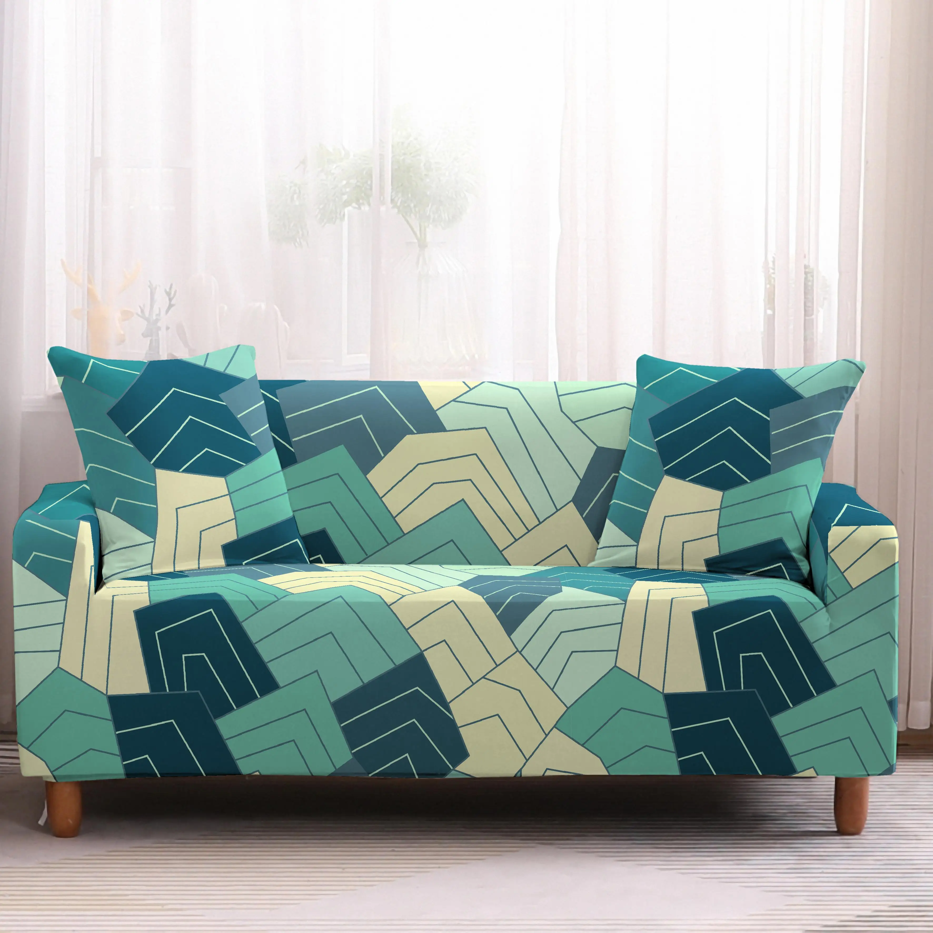 

Couch Covers for Sofas Print Check Sofa Cover Four Seasons Universal Stretch Spandex Sofa Covers for Living Room Cushion Cover