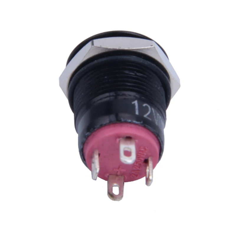 Светодиодный металлический кнопочный переключатель питания 3X 12V 2A 9 5 Mm