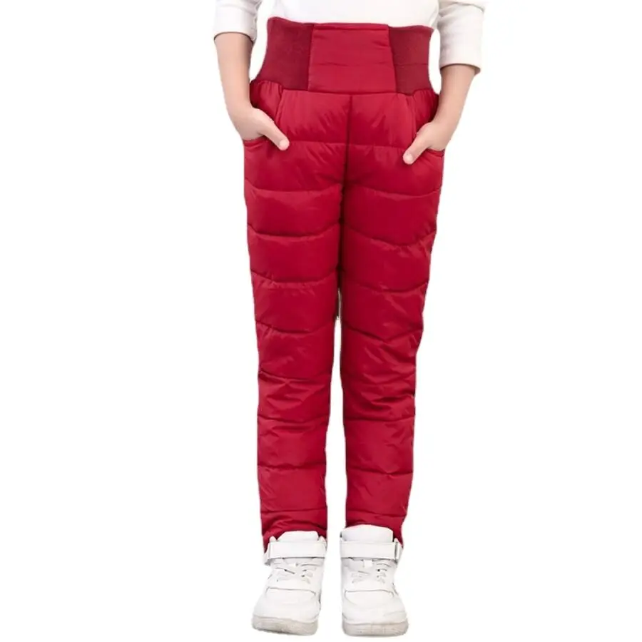 

Little Girl Little Boy High Waist Warm Winter Pants Cotton-Padded Jacket Thick Warm Pants Ski Pants Little Boy Winter Pants