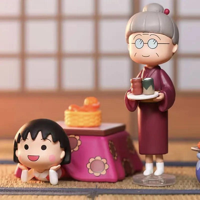 

Оригинальная лучшая игрушка серия семейного времени, кавайная Chibi Maruko-Chan, подарки на день рождения для девочек, детские милые экшн-фигурки, куклы, игрушки