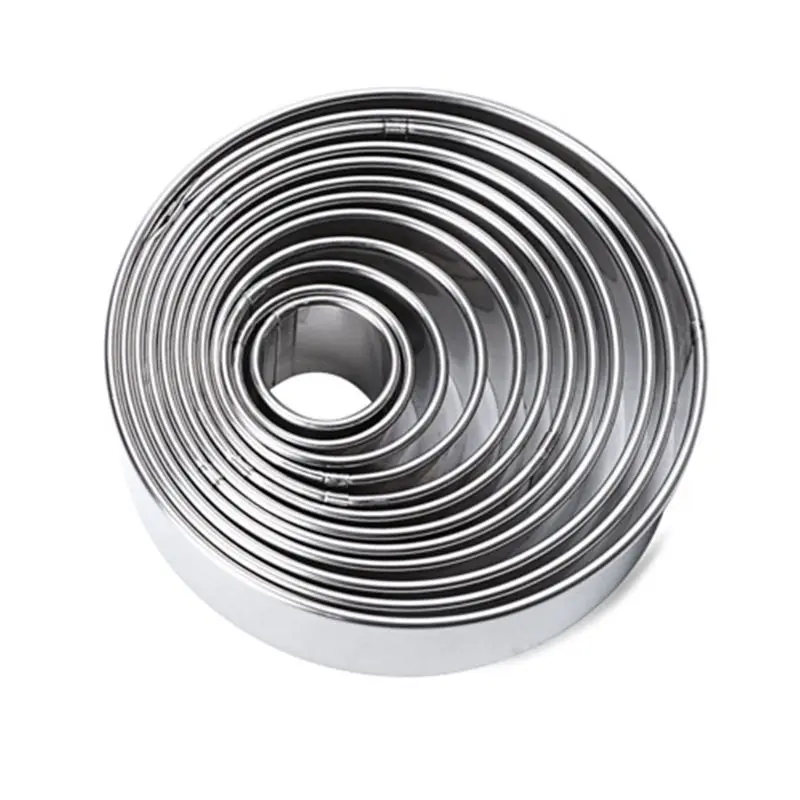 

Biscuit Cutters Round Shaped Stainless Steel Material Circle Round Cookie Cutters Round Shaped Moulds for Kitchen Baking
