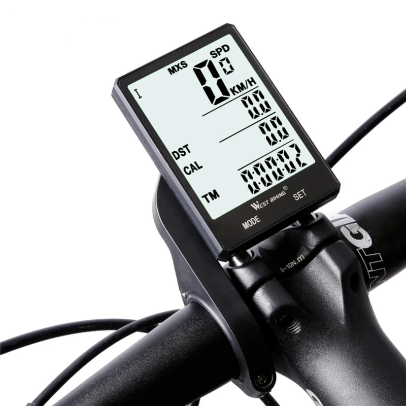 

WEST BIKING Waterproof Bicycle Computer With Backlight Wireless Wired Bicycle Computer Bike Speedometer Odometer Bike Stopwatch