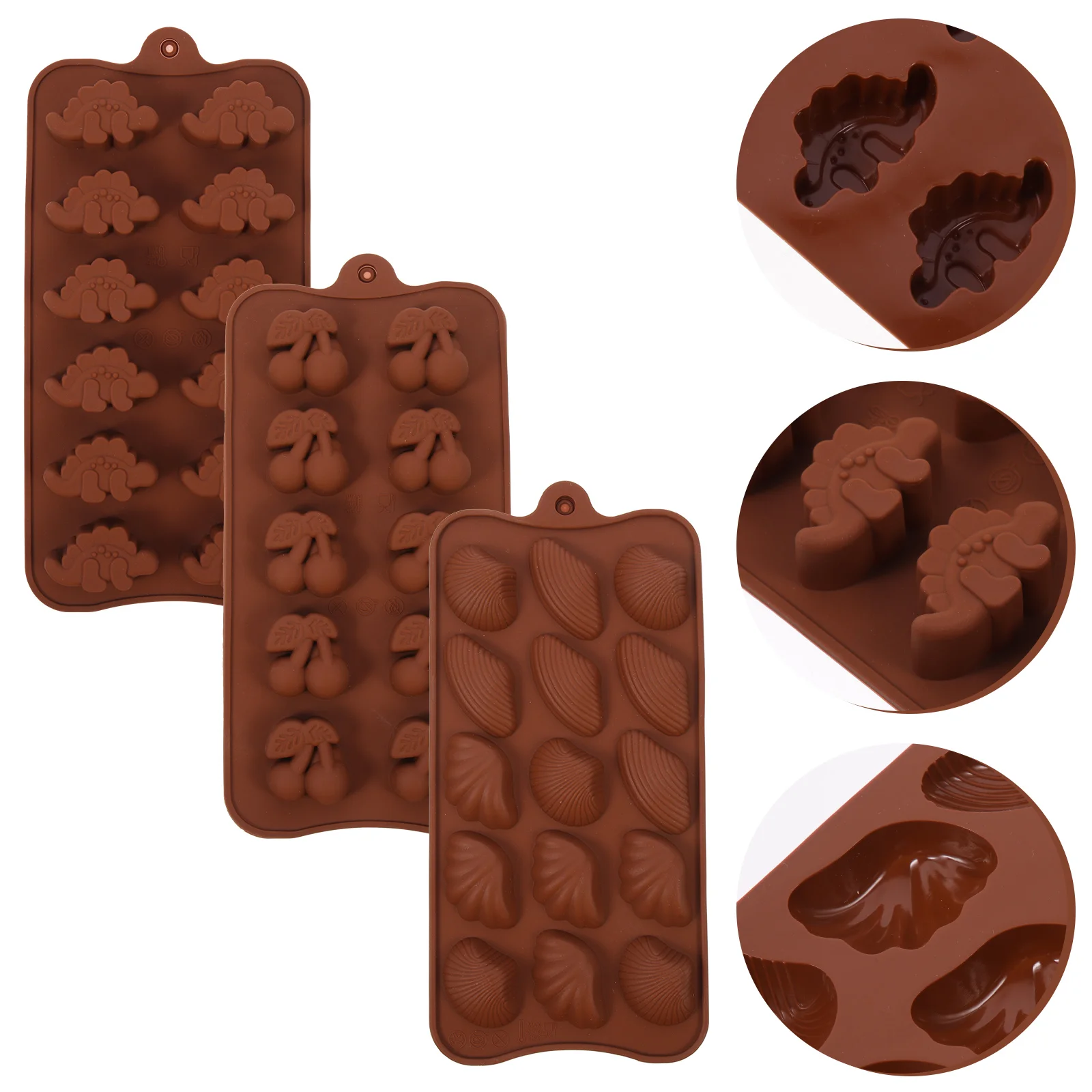 

3Pcs Making Chocolate Candy Molds Moulds Silicone Chocolate Mould Tool Molds For Chocolate for Chocolate Ice Cube Candy Baking