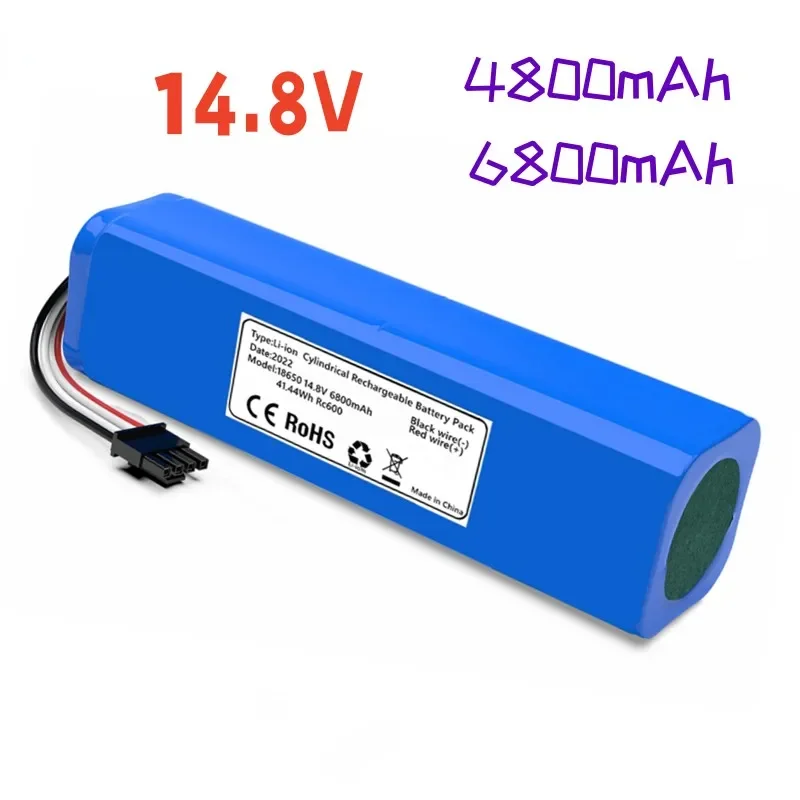 Фото 6800 мАч литий-ионный робот Stofzuiger Vervangende Batterij для Xiaomi Mijia 2-й робот Roborock S50 S51 S55 Accessoire Onderdelen №1