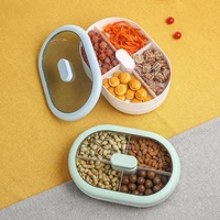 double layer dried fruit storage box home desktop snack multi functional nut candy tray dust proof moisture proof belt cover