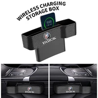 car seat gap storage box for buick regal gs envision encore enclave logo organizer mobile phone wireless charging storage box