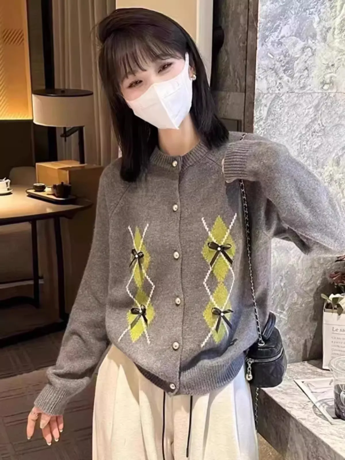 Вязаный кардиган женский осенний 2024 новый топ модный мягкий шикарный свитер