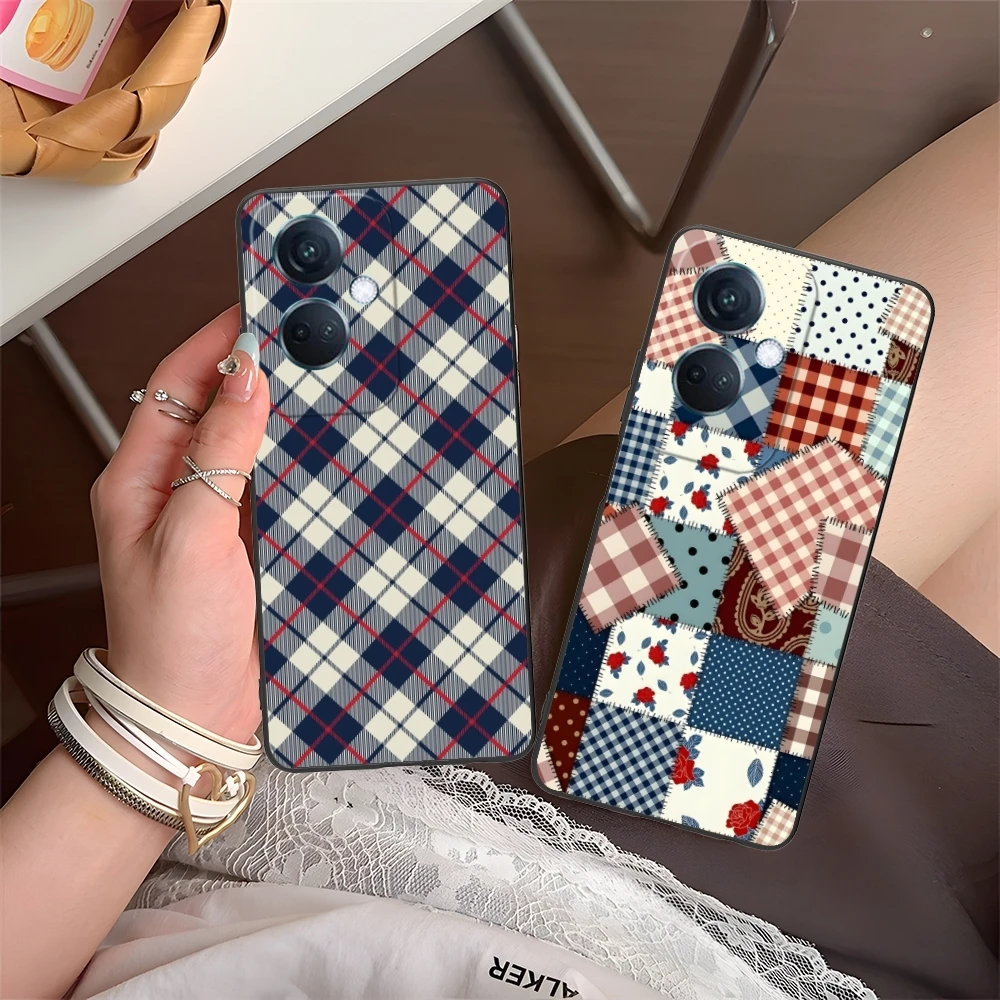 Чехол для мобильного телефона с решетчатой текстурой OPPO Find X5 X3 X2 A93 Reno 8 7 Pro A74 A72 A53