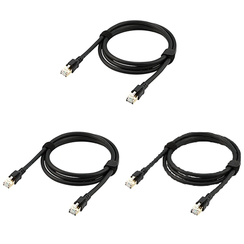 

Горячий Cat8 Ethernet-кабель 40 Гбит/с совместимый Cat6e анти-экранирующий 26AWG Позолоченный разъем RJ45 для переключателя маршрутизатора