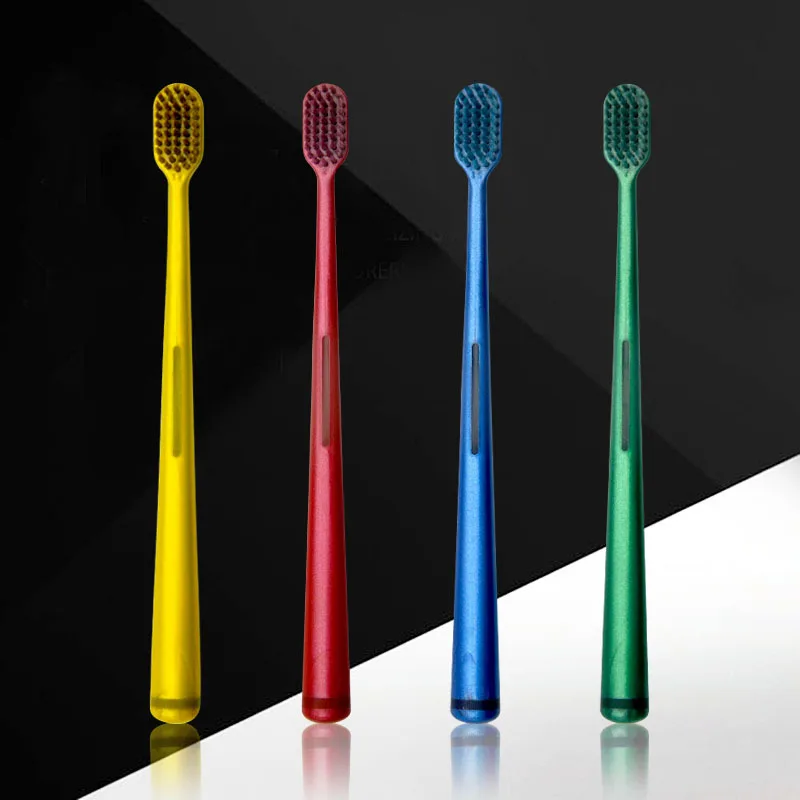 

1pc Super Hard Bristles Tooth Brush for Men Remove Smoke Blots Color Random