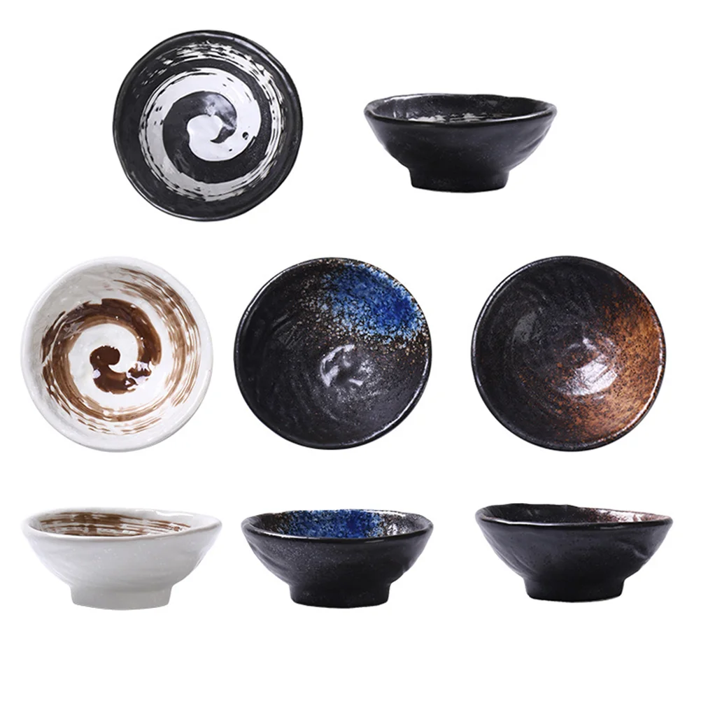

4Pcs Japanese Style Sauce Dishes Ceramic Dipping Bowls Household Sauce Containers