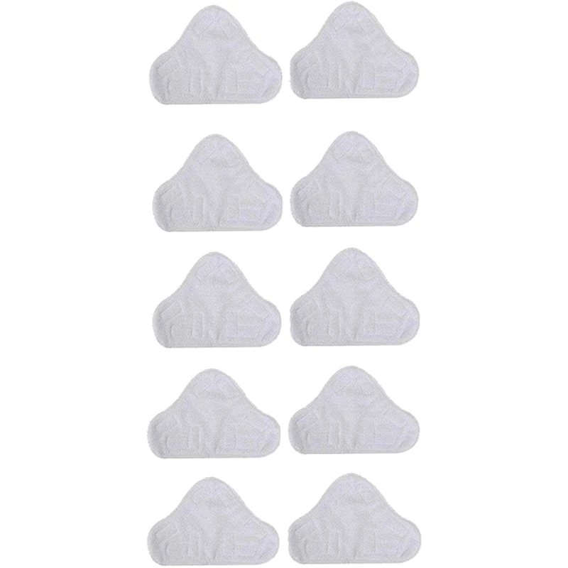 

10 Pack Replacement Steam Mop Microfiber Cloth Pad for H2O Mop X5 Triangular Drag
