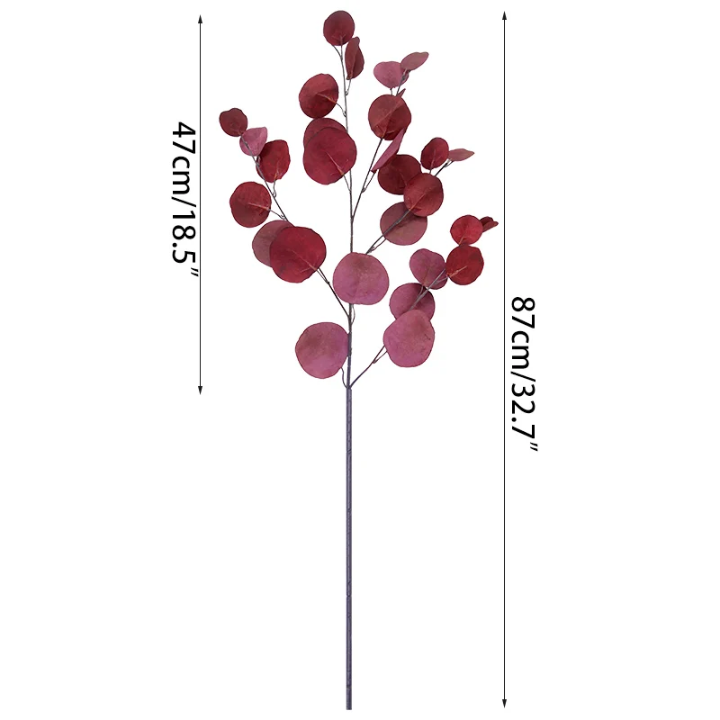 87cm Artificial Eucalyptus Bouquet Plastic Fake Flowers Plants Leaves For Home Living Vase Decor Wedding Birthday Party Supplies images - 6