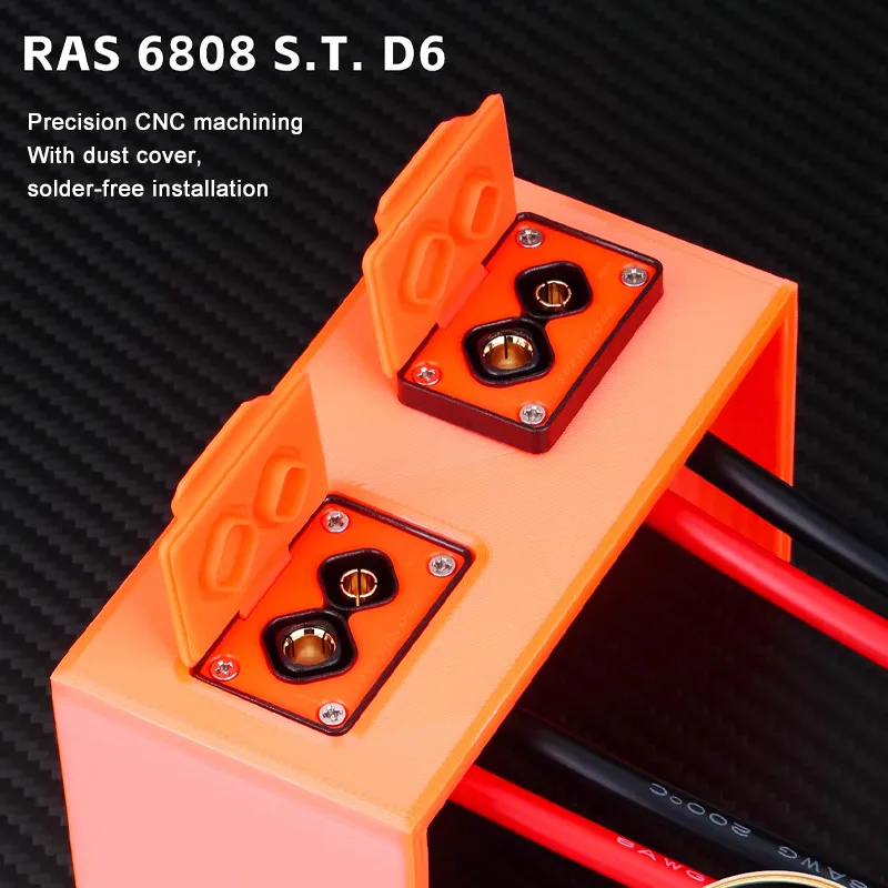 Фото 200A RAS 240A S.T.D6 MFT 6808 Встроенный разъем для литиевых аккумуляторов без пайки, штекер-гнездо с пылезащитной крышкой, позолоченный штекер №3