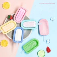 silicone ice cream mold with stick stackable popsicle molds reusable diy dessert ice cream and multi color stick mould pastry