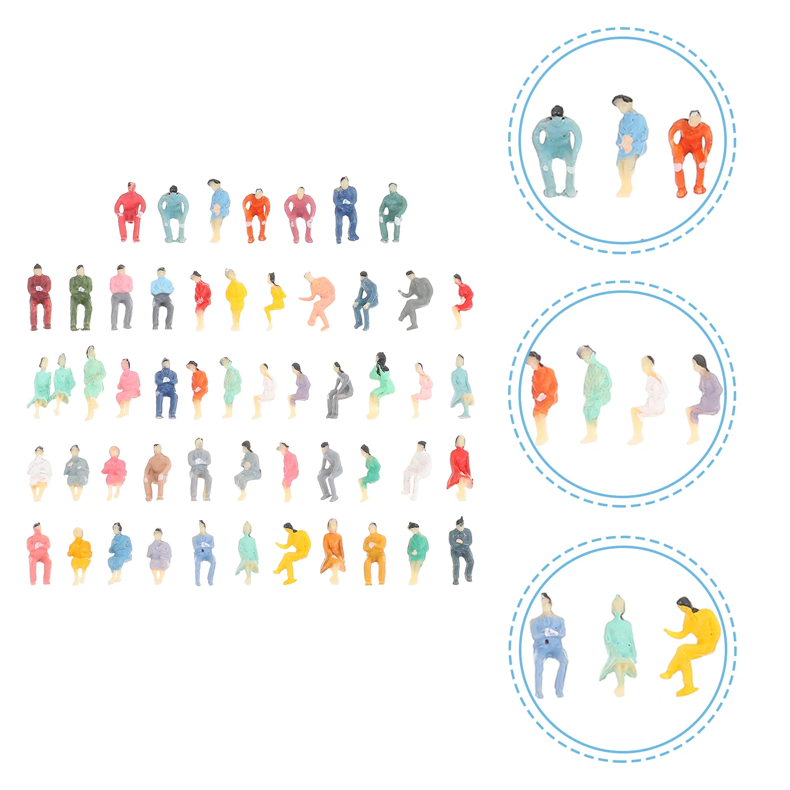 

100 Pcs Aew Action Figures Mini Toy Miniature Model People Home Decor Toys Children Train Tiny Models Figurines