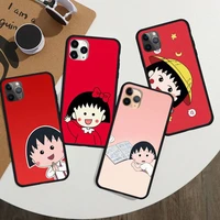 chibi maruko japan anime phone case for iphone 12 11 13 7 8 6 s plus x xs xr pro max mini shell