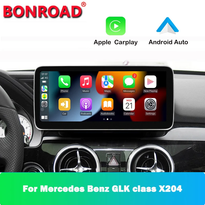 Автомагнитола Bonroad на Android мультимедийный плеер Apple Carplay для Mercedes Benz GLK Class X204