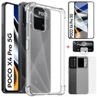 чехол Poco M4 Pro силиконо чехол +стекло на Poco X4 Pro X 4 Case POCOX4 Pro 5G Прозрачная чехол поко м4 X4 про чехлы  Poko X4Pro