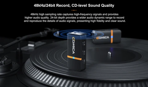 Comica Vimo Q Четырехканальный беспроводной мини-микрофон Петличный микрофон для камеры, смартфона, ПК, видеозаписи, интервью