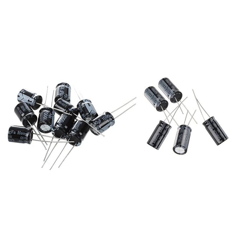 

15 шт. 105 ℃ телефон-5 шт. 25 в 1000 мкФ 10X20 мм и 10 шт. 16 В 1000 мкФ 10X13 мм