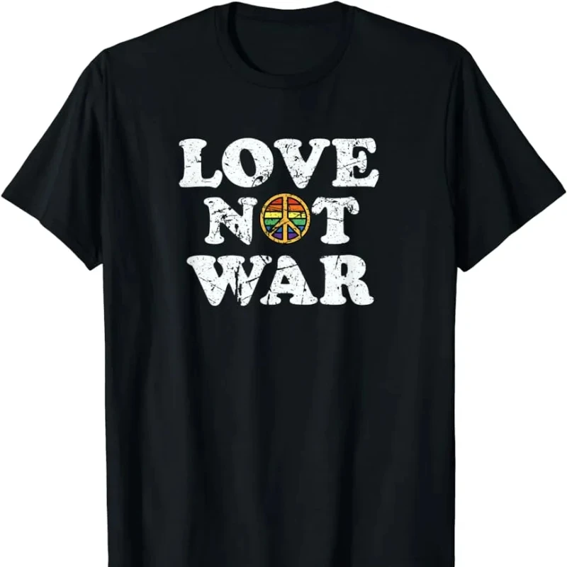 

Love Not War Tshirt Stand for Peace Ending The Israeli-Palestinian Conflict Unisex Style for Women Men Printed Pure cotton Tees