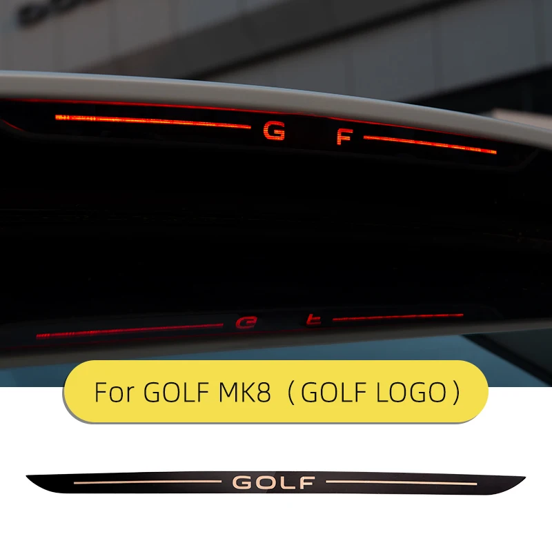 

Специально используемый высокопозиционный стоп-сигнал Golf 8, модифицированный задний фонарь, декоративные аксессуары с блестками для Golf 8 MK8